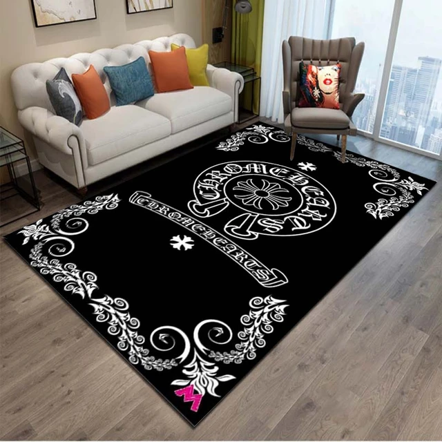 15 Size 'Chrome-Hearts' Fashion Carpet for Living Room Bedroom Luxury  Bedside Carpet Fashion Design Lounge Carpet Area Floor Mat - AliExpress