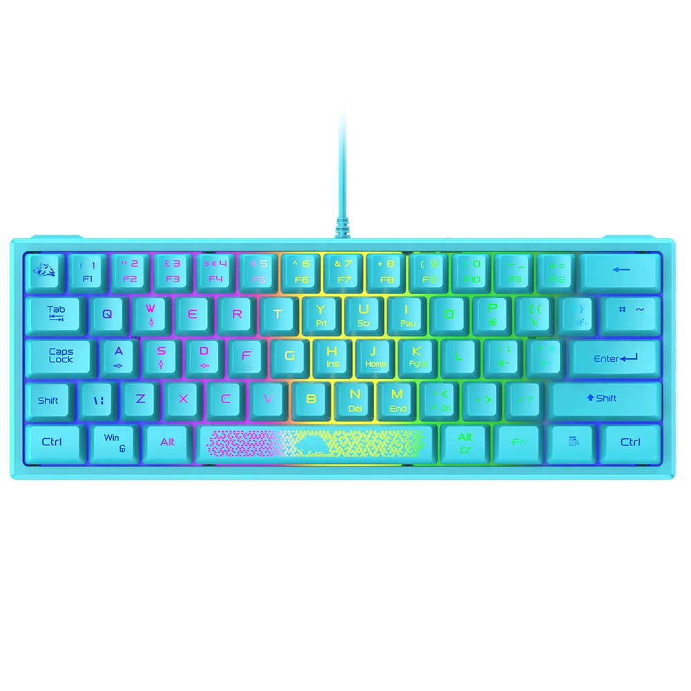 인체공학적 게이밍 노트북 키보드, USB 60 퍼센트 RGB 유선 키보드, 62 키, K61