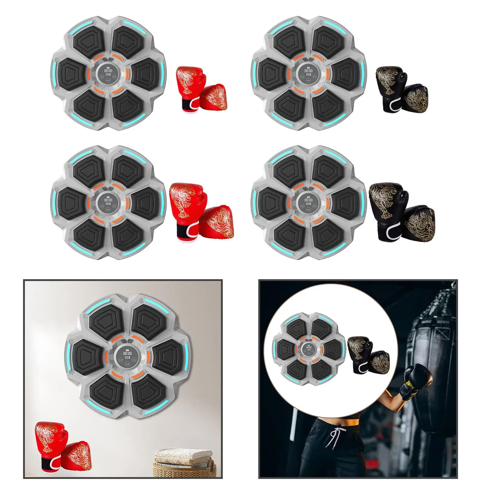 Smart Boxing Machine Wall Target Boxing Wall Target Rhythm Wall Target Adjustable for Exercise Gym Fitness Indoor Kickboxing