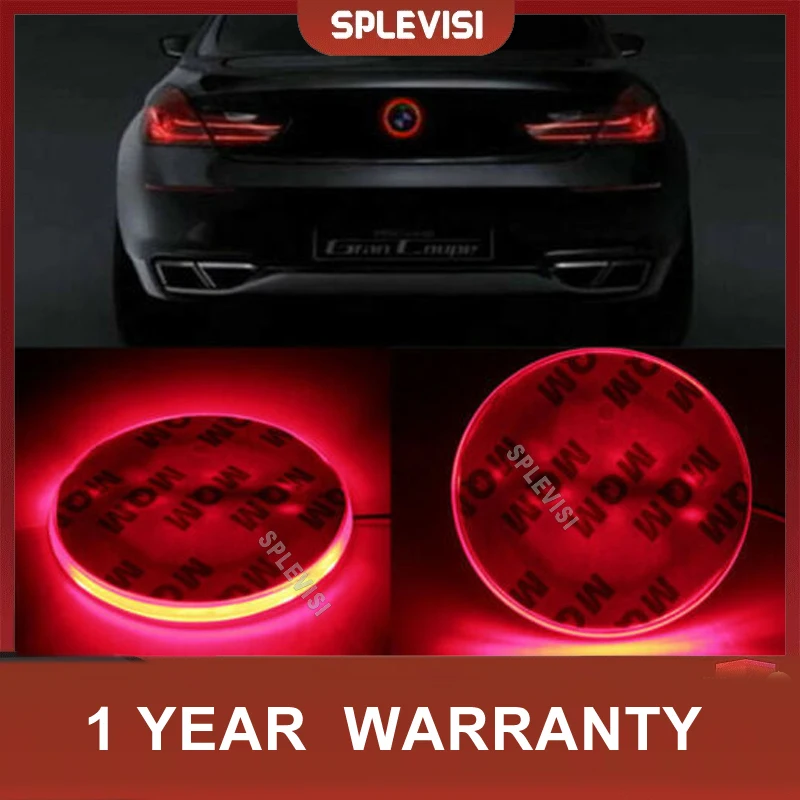 엠블럼 로고 LED 조명 램프 스티커, 자동차 엠블럼 방수 배경, BMW 3 5 7 시리즈 X3, 배지 미포함, 82mm