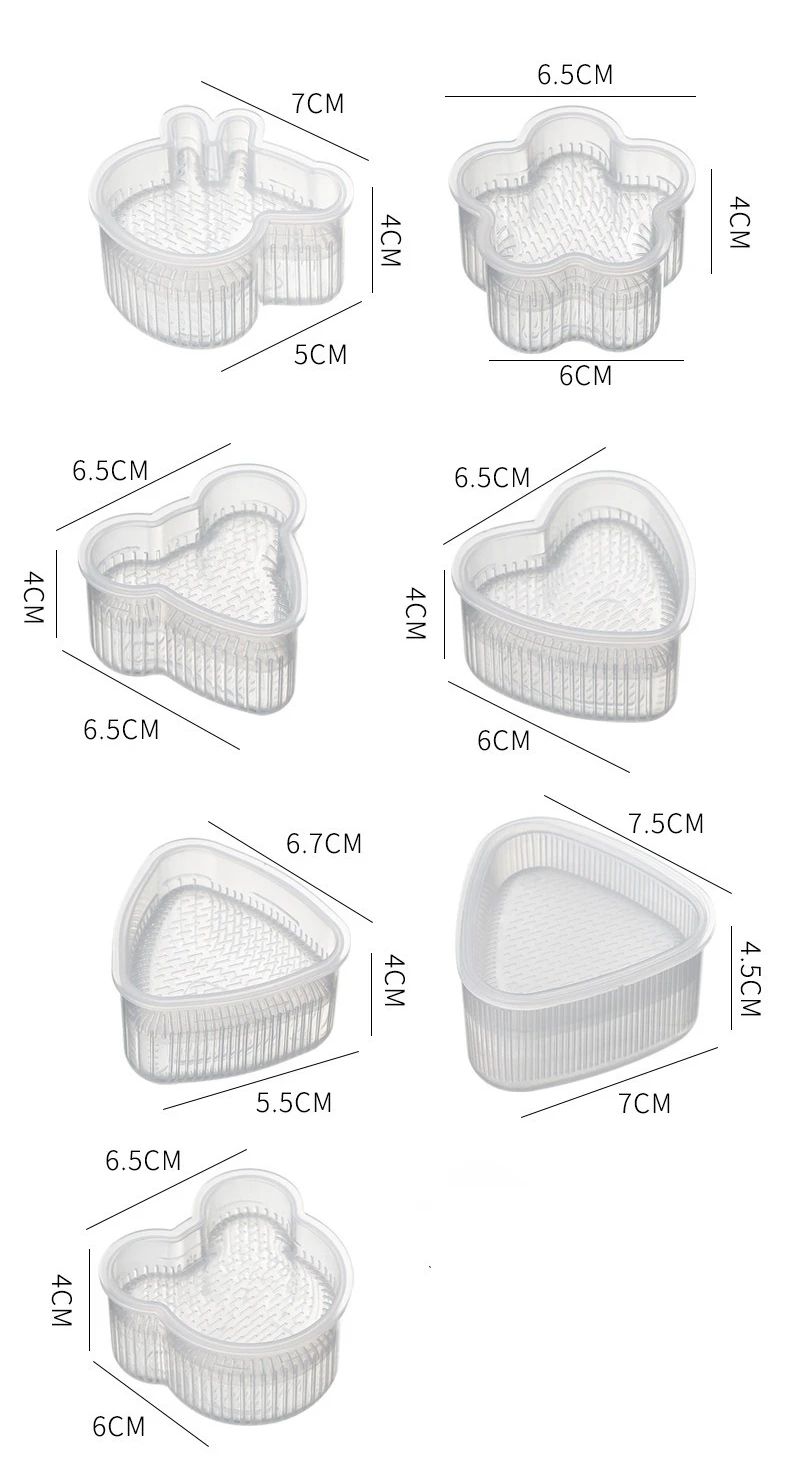 Description Picture 2 of itemCartoon Children Rice and Vegetable Roll Mould Triangle Seaweed Rice Balls DIY Tools Roll Food Sushi Maker Food Grade Rice Mold