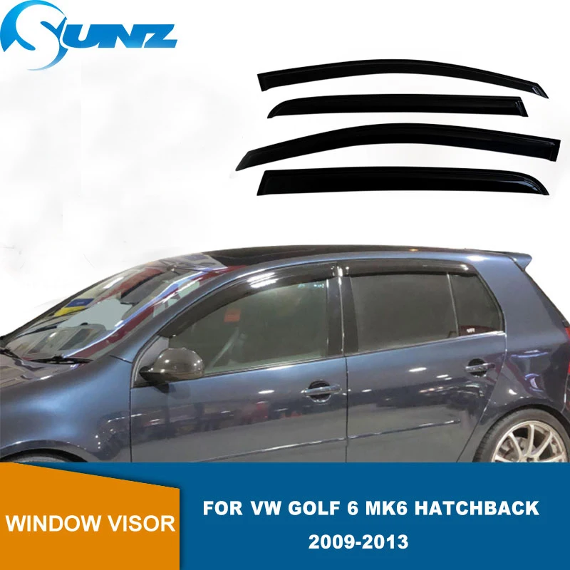 Side Window Deflectors For Vw Golf 6 Mk6 Hatchback 2009 2010 2011 2012