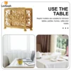 Napkin Holder, Delicate Retro Square Hollow Design, Desktop Decor Napkin Holder Tissue Rack for Tables Dinners Parties Offices 3