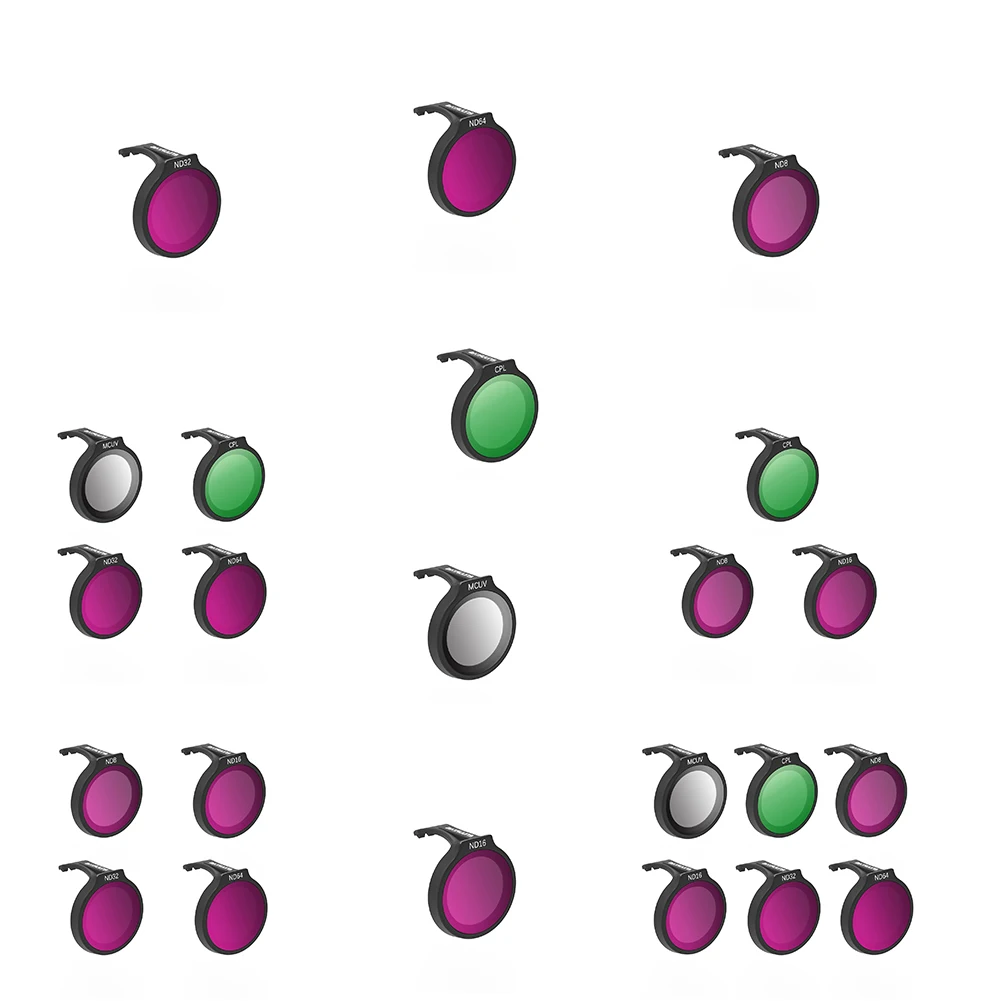 Description Picture 3 of itemLens Filter Kit ND8 ND16 ND32 ND64 Neutral Density Glass Filters Compatible For DJI Neo Drone Cameras Accessories