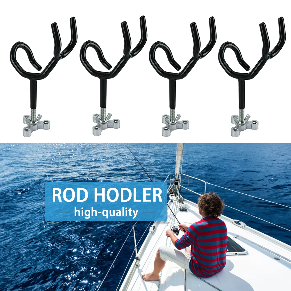 Sure Grip Steel 20 Degree Angle Rod Holder Mounting Base Steel Rod-PVC Fishing Pole Holders Boat(4PCS)