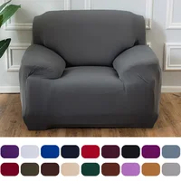 Plain Sofa Covers for Living Room Elastic Spandex Sectional Corner Sofa Slipcovers Couch Chair Cover Furniture Protector 1PC 1