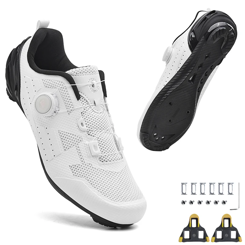 Professional Men Women Mtb Cycling Shoes Racing Self Locking Speed Road SPD Bicycle Sneakers Flats Cleats