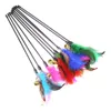 5pcs/set Cat Interactive Wand Colorful Feather Chicken Feather Cat Stick Bell Portable Creative Fashion Novelty Pet Cat Supplies