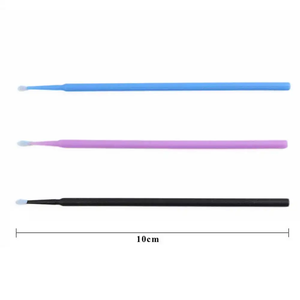 Crystal Disposable Eyelash Brushes Swab Microbrushes Eyelash Extension Tools Individual Eyelashes Removing Tools Applicators