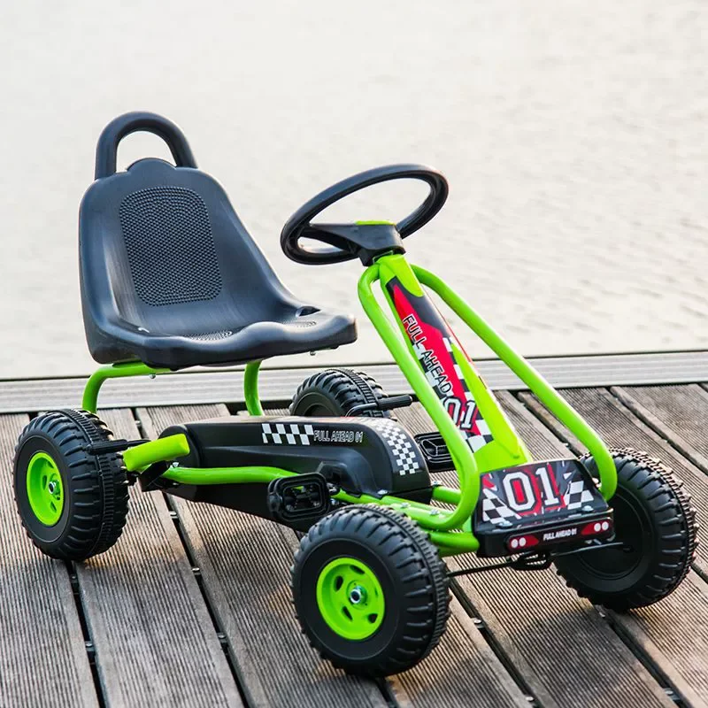 Children's Go-kart, Four-wheeled Bicycle, Children's Fitness, Four-wheeled Bicycle, with Handbrake, Steel Frame Structure