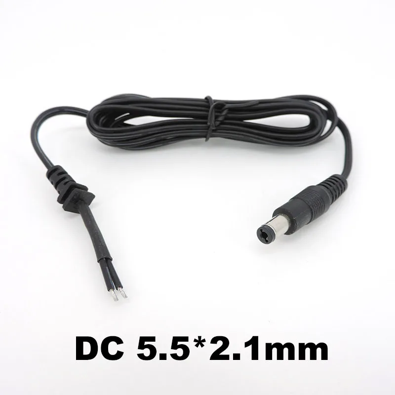 Description Picture 5 of itemPower Adapter supply Cord DC Male Plug 2pin DC wire Cable 5.5*2.1mm Output 20awg for cctv camera laptop charger 150cm repair K5