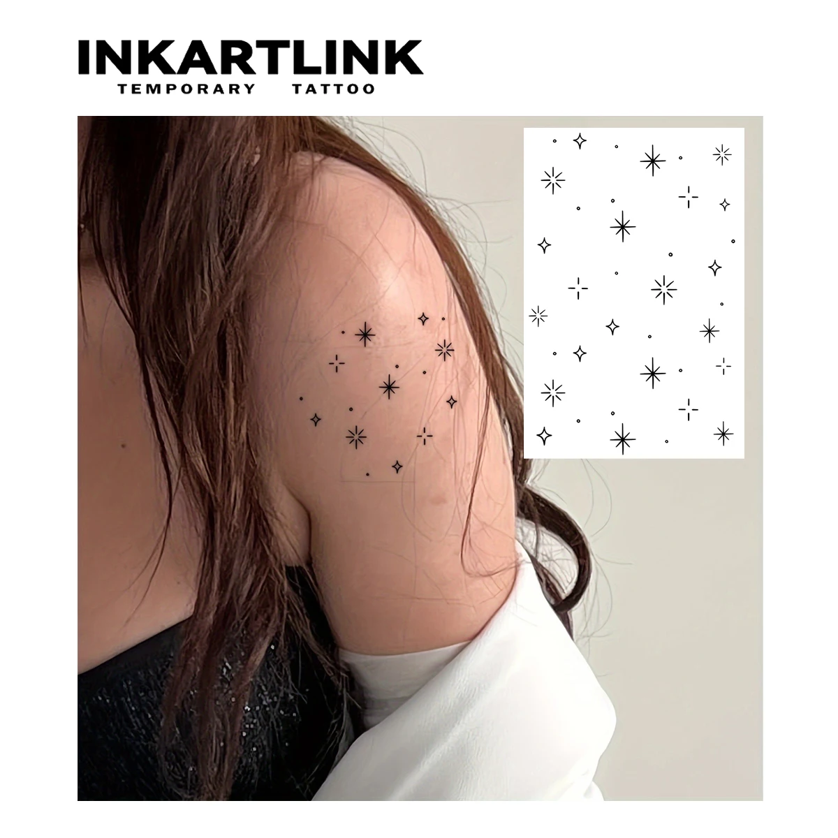 starry Temporary Tattoo,Lasts To 15 Days New Technology Magic Waterproof Semi Permanent Sticker. 2