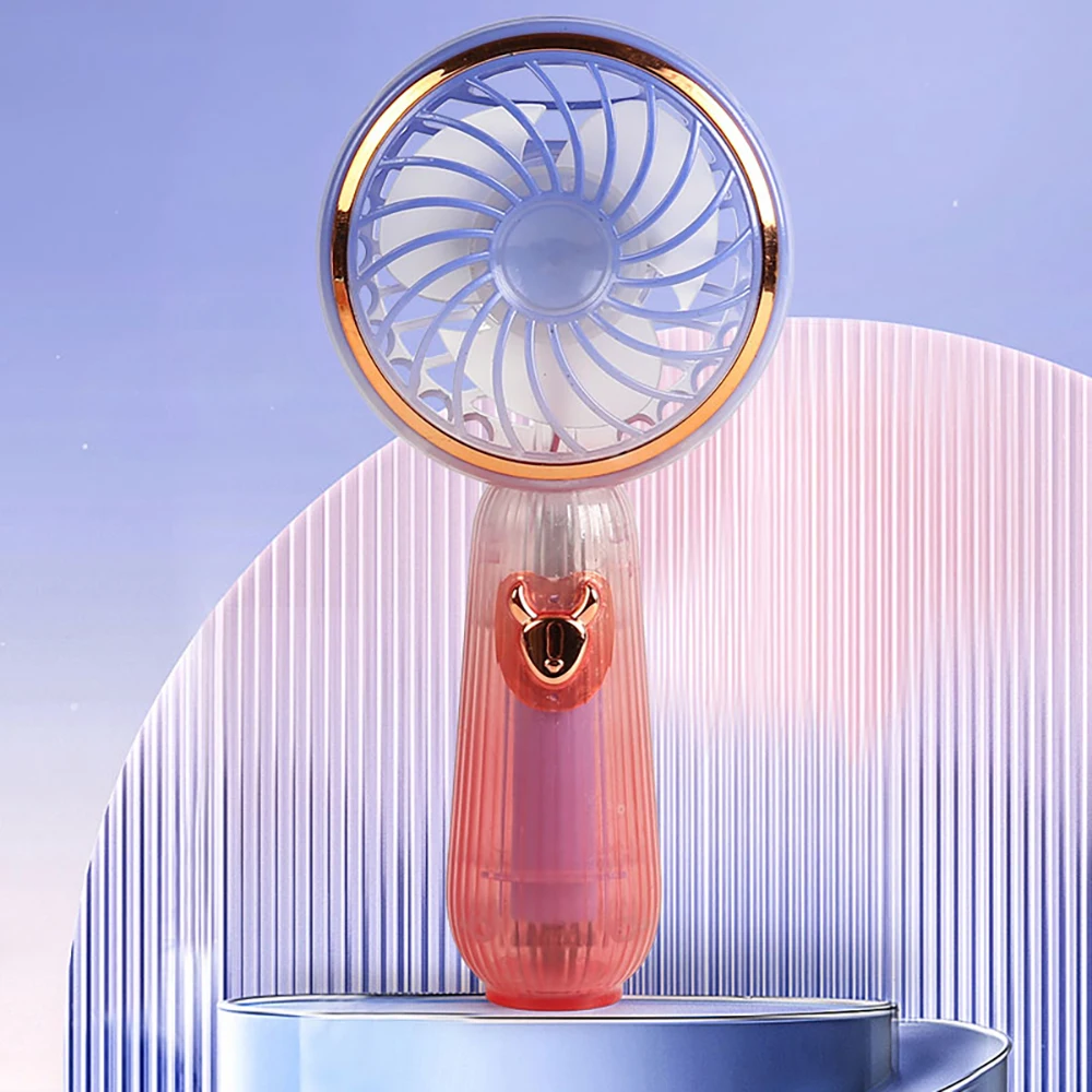 

Handheld Mini Cartoon Electric Fan Wireless USB 5V Rechargeable Camping Fan Portable Desktop Air Cooler for Student Home Office
