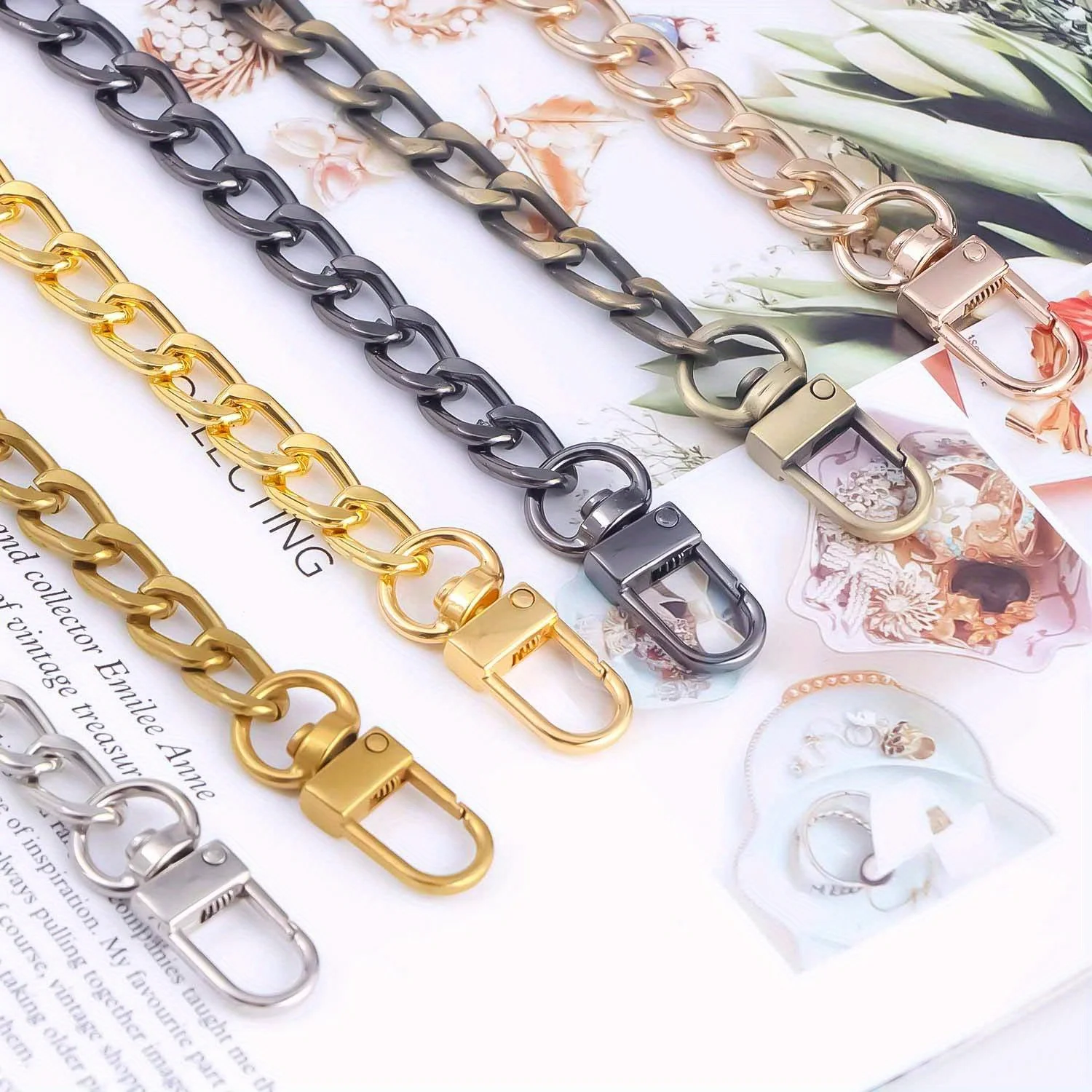Elegant Metal Chain Strap for Handbags and Shoulder Bags - Decorative Accessory