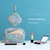 1PC Mini Cosmetic Bag Flamingo Solid Color Travel Toiletry Storage Bag Cactus Beauty Makeup Bag Organizer for Women Makeup Pouch 2