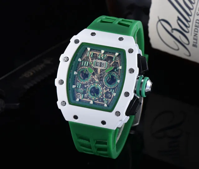 2022 RM 6-pin running second men's watch top luxury watch men's quartz automatic watch Male Clock 