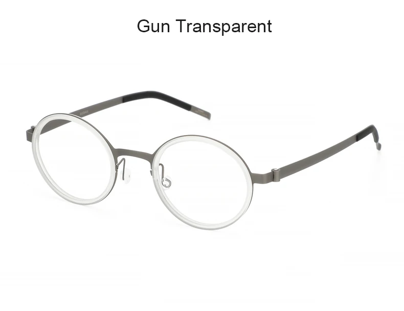 2024 handgemachte runde Brille Rahmen Dänemark Ultraleicht Acetat Titan Männer Frauen Mode Brillen Schraubenlose Design Gafas 9707 – Detail 14