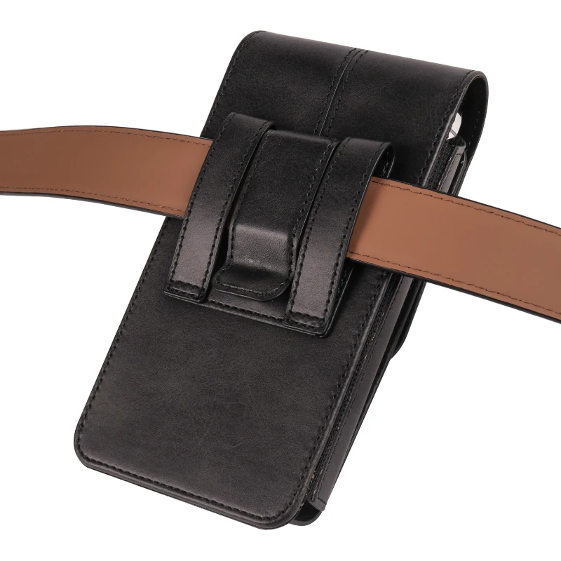 Universal PU Leather Mobile Phone Holster with Card Slots