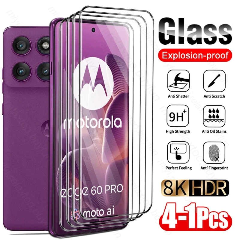 Premium 9D Curved Tempered Glass Screen Protector - Pack of 4