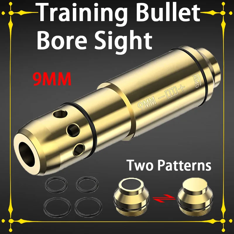 

Tactical Red Dot Laser Sight 9MM Caliber Dry Fire Training Bullet Bore Sight Dual Purpose for Glock Pistol Airsoft Hunting Sight