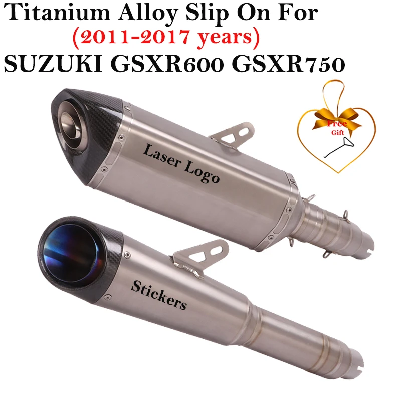 

Titanium Alloy For GSXR600 GSXR750 GSXR 750 600 Motorcycle GP Exhaust System Escape Modify Link Pipe Muffler DB Killer Carbon