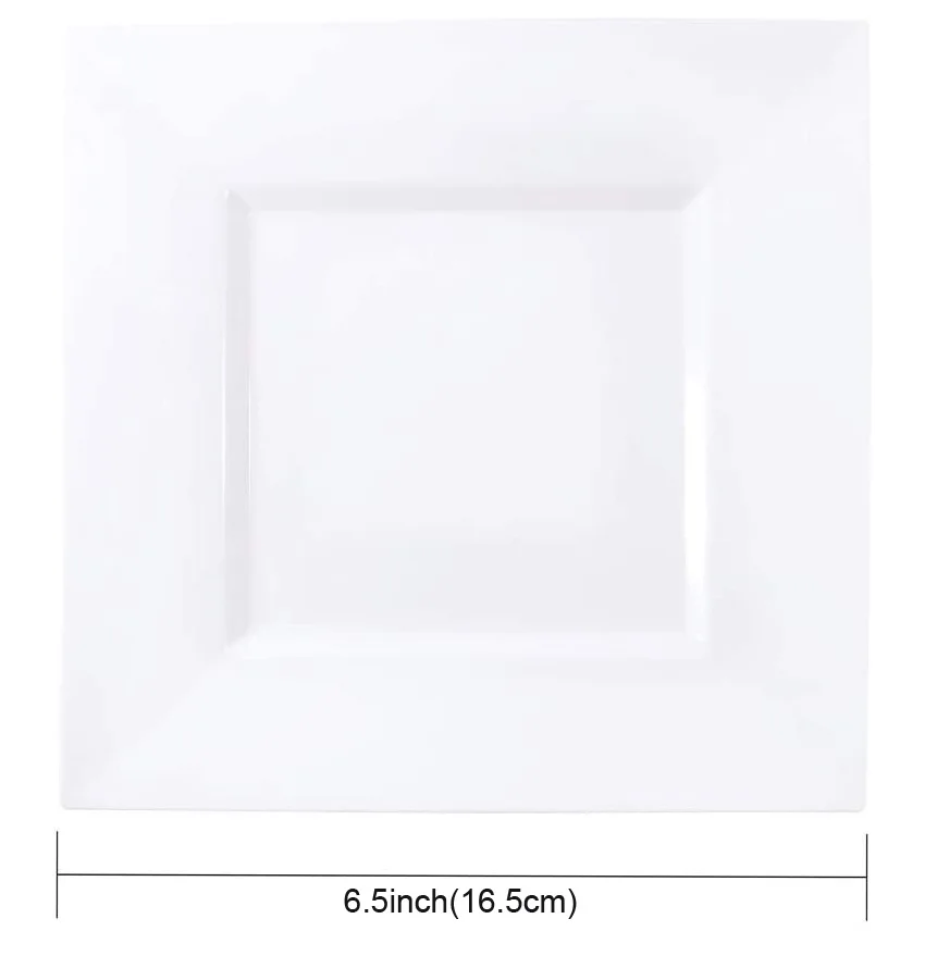 Better Homes Gardens Square Porcelain Dinner Plates, White,, 51 OFF