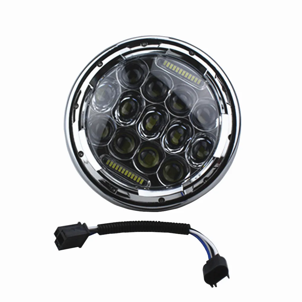 

7inch Motorcycle LED Headlight Projector Hi/Lo Beam Front DRL Headlamp Touring For Harley Sportster XL Dyna Iron 883 softai
