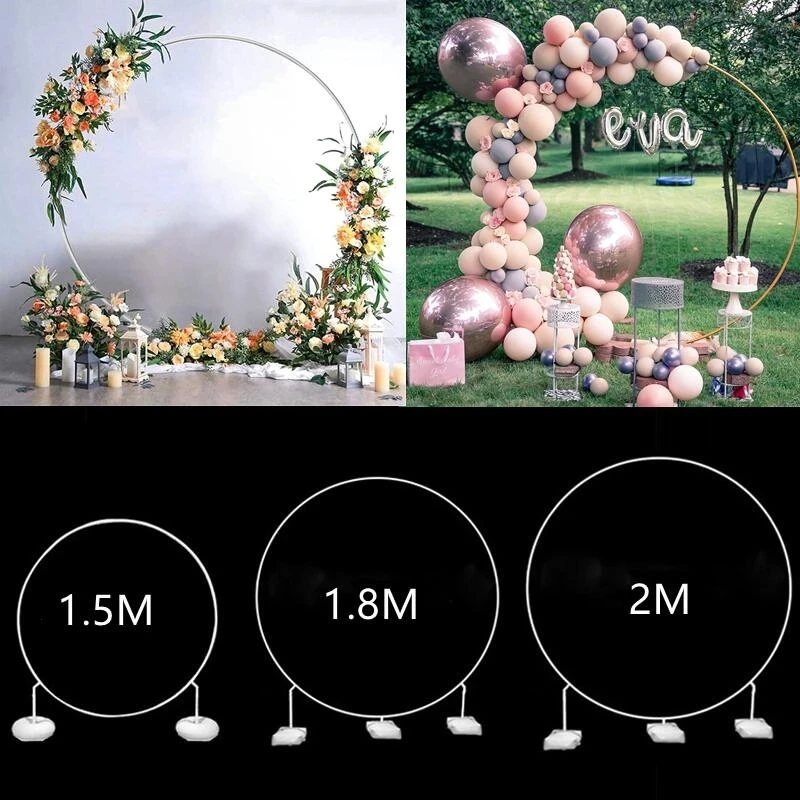 Round Balloon Arch Ring Balloon Post Base DIY Plastic Wreath Frame