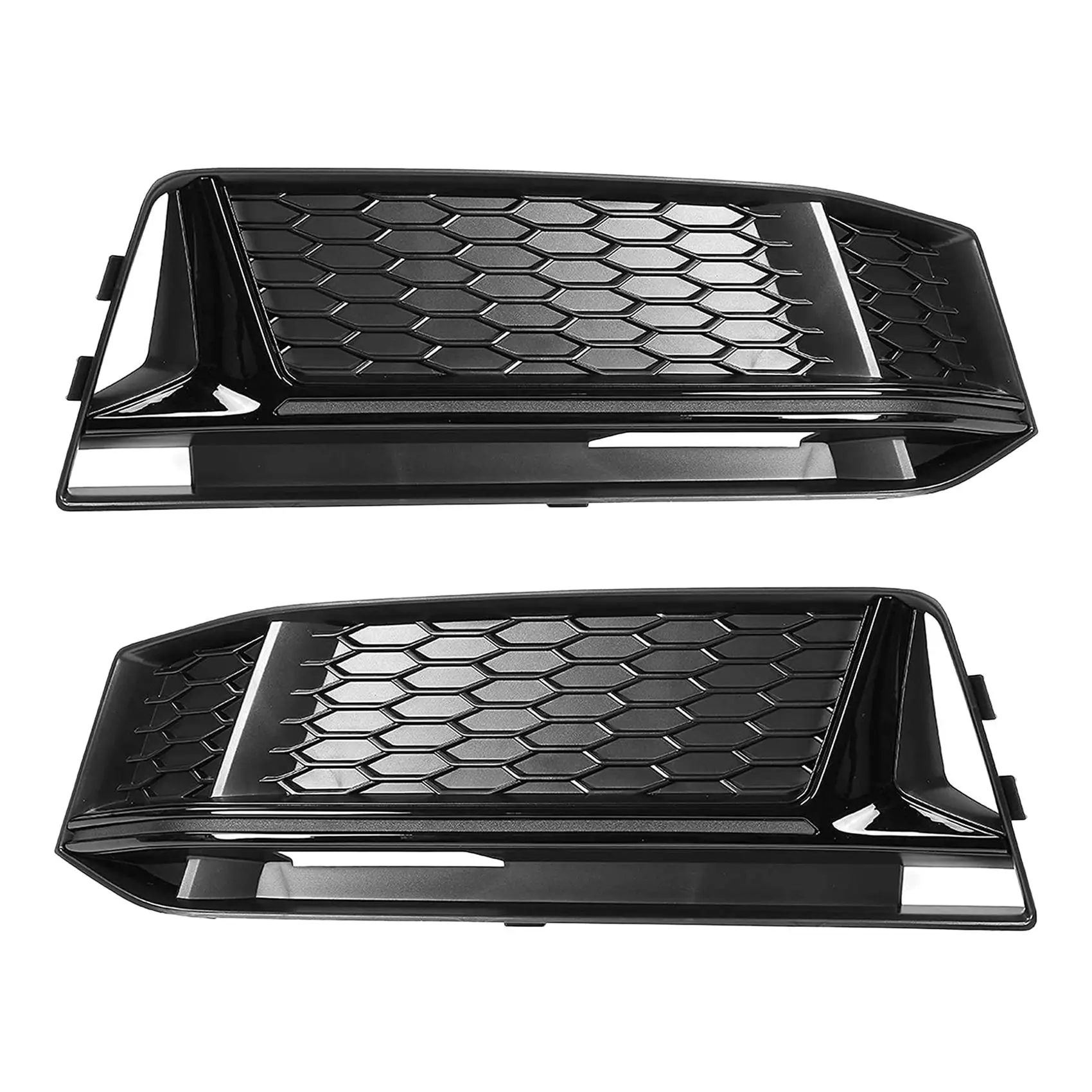 

Car Front Fog Light Grill Grille Lamp Cover Honeycomb Hex for -Audi A4 B9 S-Line S4 2016-2018 8W0807681K 8W0807682K A