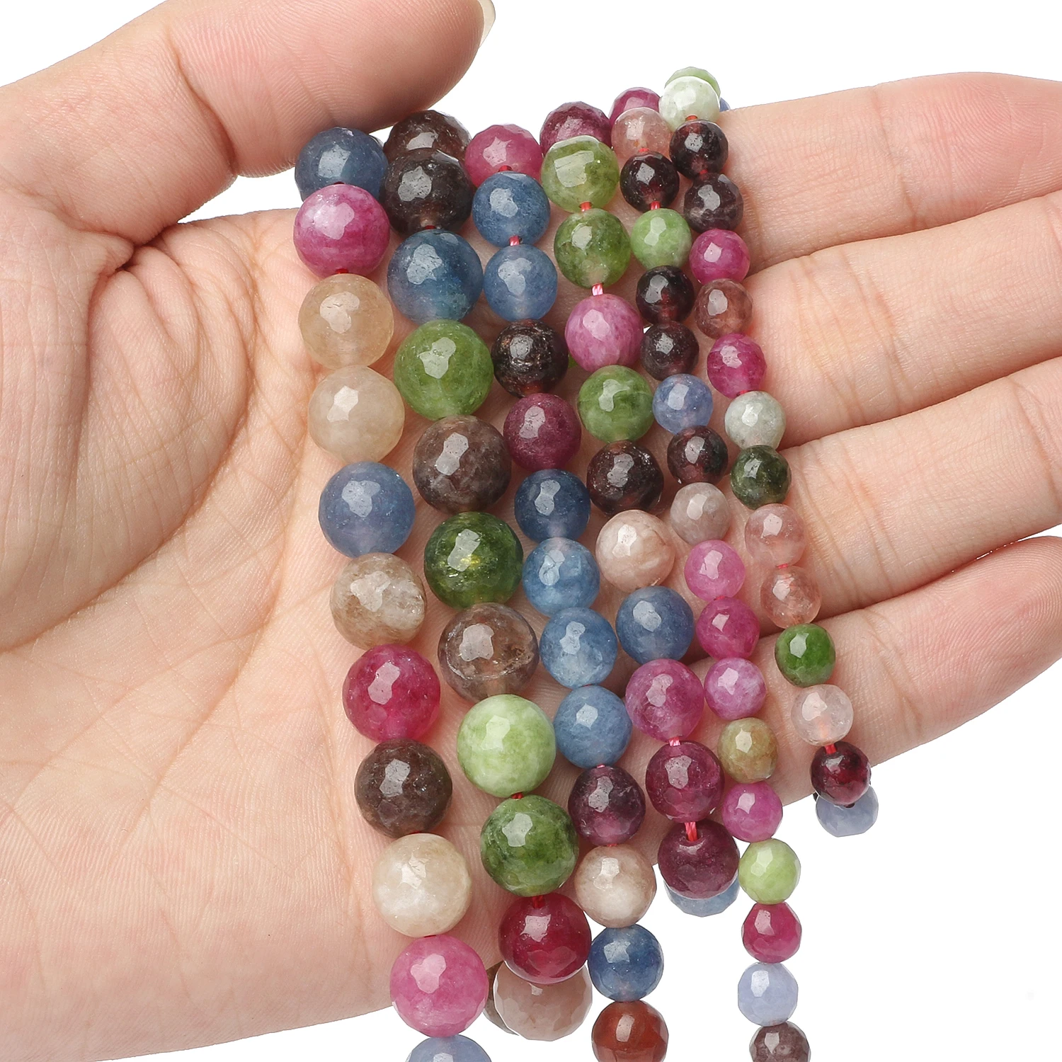 Natural Stone Beads Small Round Faceted Beads Color Loose Exquisite Beaded  For Jewelry Making DIY Bracelet Necklace Accessories - AliExpress