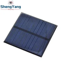 TZT 1/2/5 pièces 5.5V 110mA panneau solaire polycristallin 70*70MM 0.55W Mini système solaire Sunpower bricolage pour batterie chargeur de téléphone portable 3