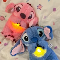 In Stock Disney Stitch Breathe Led Music Plush Doll Action Figure Lilo Stitch Doll For Baby Sleeping Accompany Toys Cute Gifts 1
