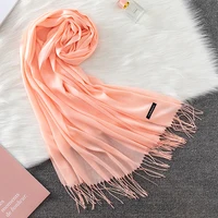 Luxury Soild Imitation Cashmere Winter Warm Women Scarf Long Shawl and Wraps Hijab Store Pashmina Female Foulard Head Scarves - Image 3