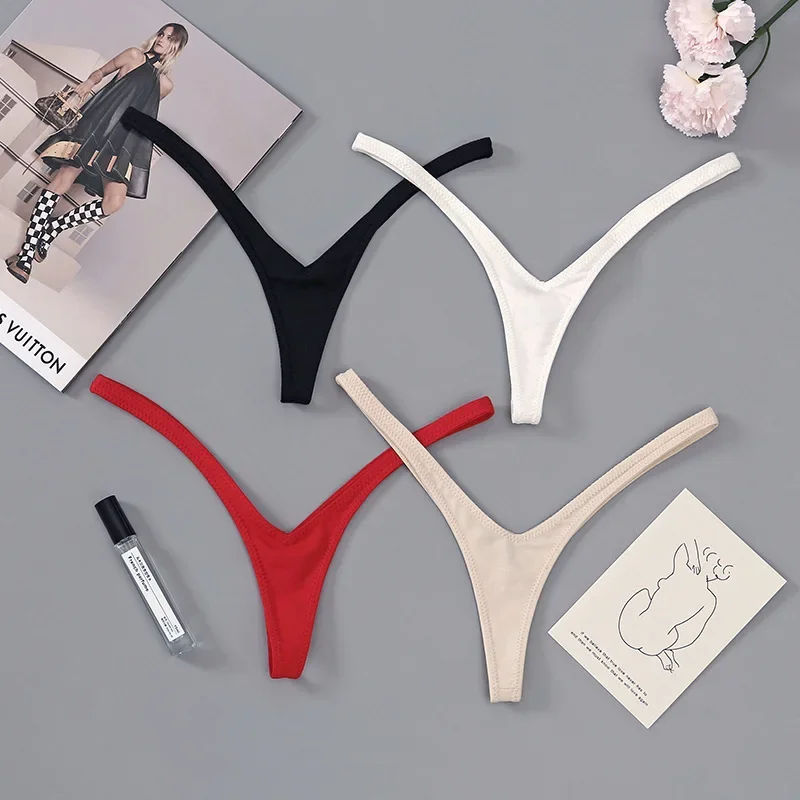 Women Panties Female Underwear Womens Underwear Brazilian Underwear Deep V Thong Breathable Sexy Low Waist
