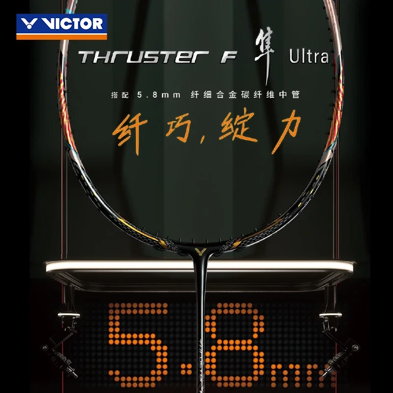 Original Victor Thruster F C Thruster K TK RYUGA Badminton Racket Professional Carbon Fiber Raquette Badminton