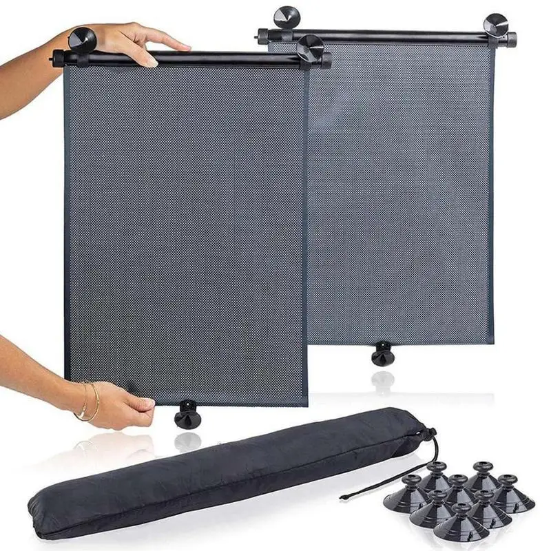 

Car Side Window Sun Shades 2 Pack Retractable Window Shades To Block Glare & UV Rays Car Travel Accessories For Toddlers