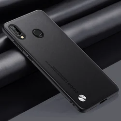 Luxury PU Leather Shockproof Phone Case - Premium Back Cover - Redmi Note 7 Pro (Black)