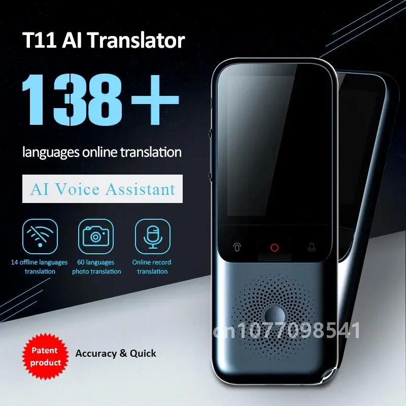 New T11 Portable Audio Translator 138 Language Smart Translator Offline In Real Time Smart Voice AI Voice Photo
