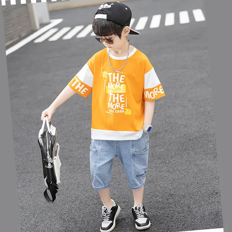 

Boy's Suit Short-sleeved Summer Fashionable Children New Clothes Set