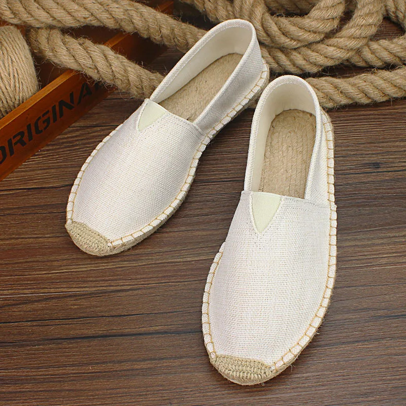 2022 Summer Autumn Men Canvas Shoes Breathable Men's Casual Shoes Slip-On Hemp Shoes Graffiti Espadrilles Women Footwear Flats