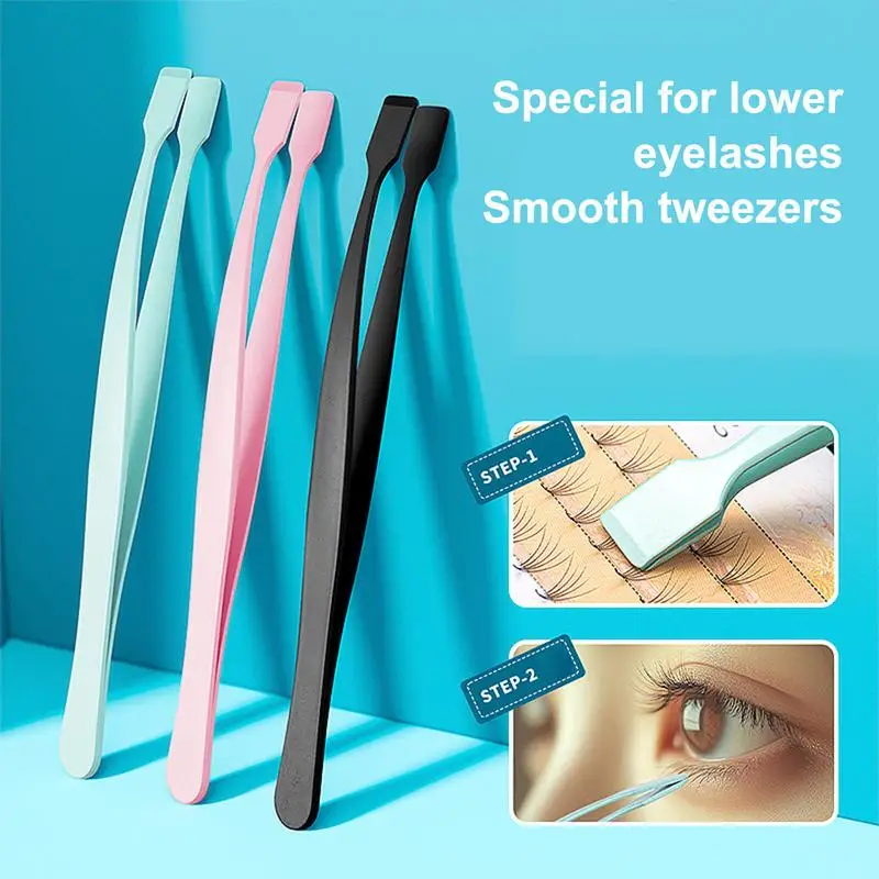 Makeup Tool Lash Applicator Non Slip Tweezers for Travel Salon Separating Precise Professional Eyelash Cluster