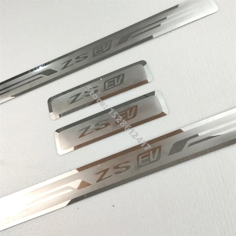 

For Mg Zs Ev 2016 - 2022 Car Accessories Door Sill Scuff Plate Trim Stainless Steel Welcome Pedal Car Styling Protector Sticker