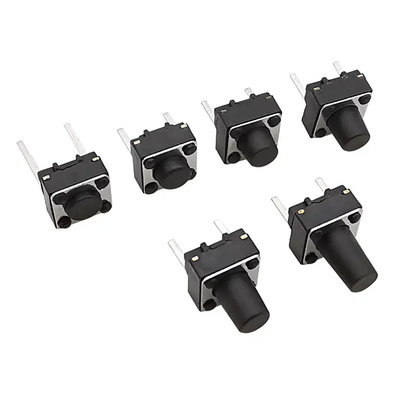 20/50/100Pcs Micro Tactile Switch Momentary Tact DIP Switch 2Pin 6 x 6mm Micro Touch Push Button Switch High 5mm 6mm 7mm 8mm 9mm - Image 2
