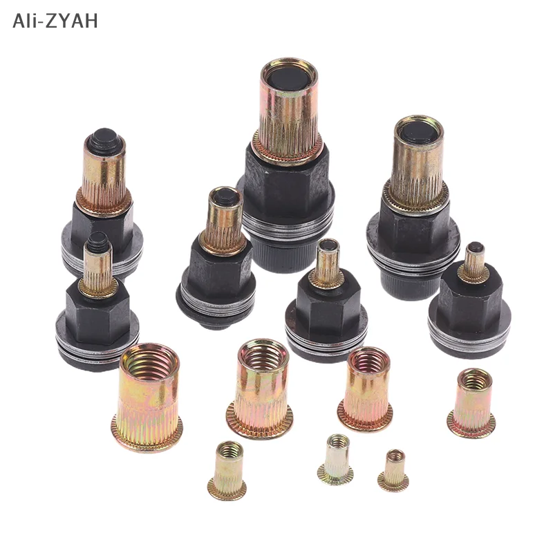 10pcs Hand Rivet Nut Tool Set Manual Riveter Kit With M3-12 Nut Heads For DIY Repair Installation, Easy Use Accessory Image 4