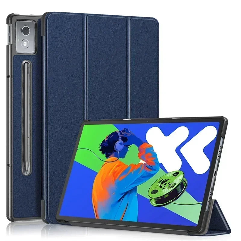 Premium Trifold Magnetic Leather Stand Hard Smart Cover