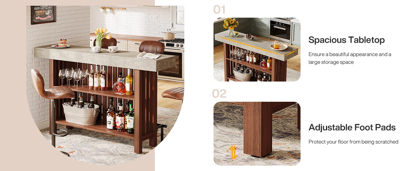 bar counter bar furniture for home Industrial Corner Mini Coffee Bar Cabinet for Home Kitchen