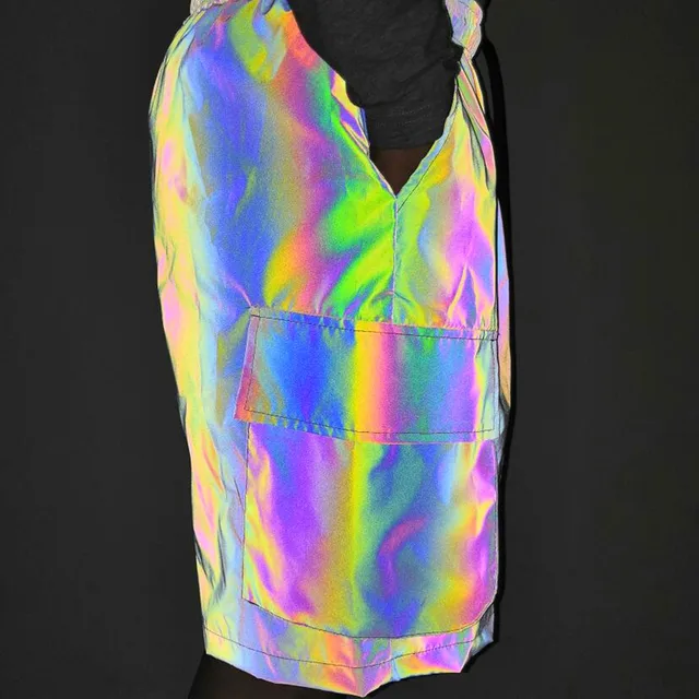 Holographic Reflective Glow Shorts 2