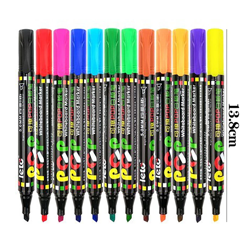 12 Colors/set Whiteboard Marker Non Toxic Dry Erase Mark Sign Fine Nib Set  - Whiteboard Marker - AliExpress