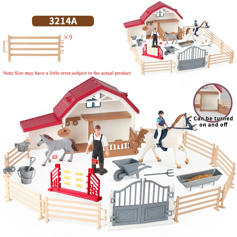 Farmhouse Playset with Farmer, Horse, and Animal Figurines - Perfect Kids' Toy Gift