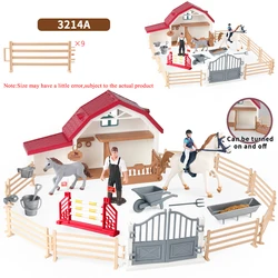 Farmhouse Playset with Farmer, Horse, and Animal Figurines - Perfect Kids' Toy Gift (Without box)